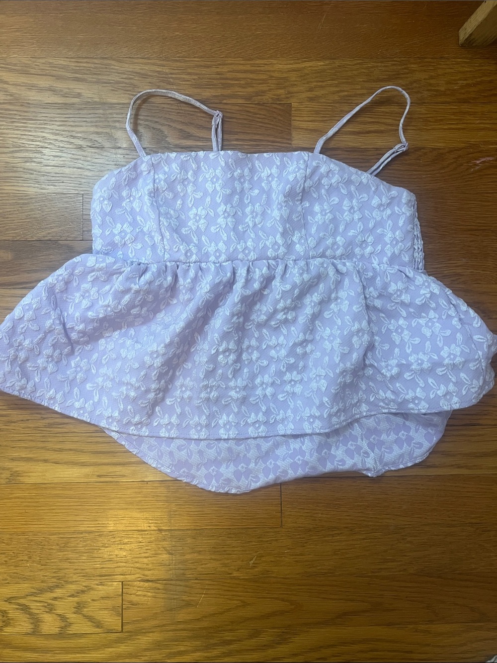 Lilac Floral babydoll top-woman